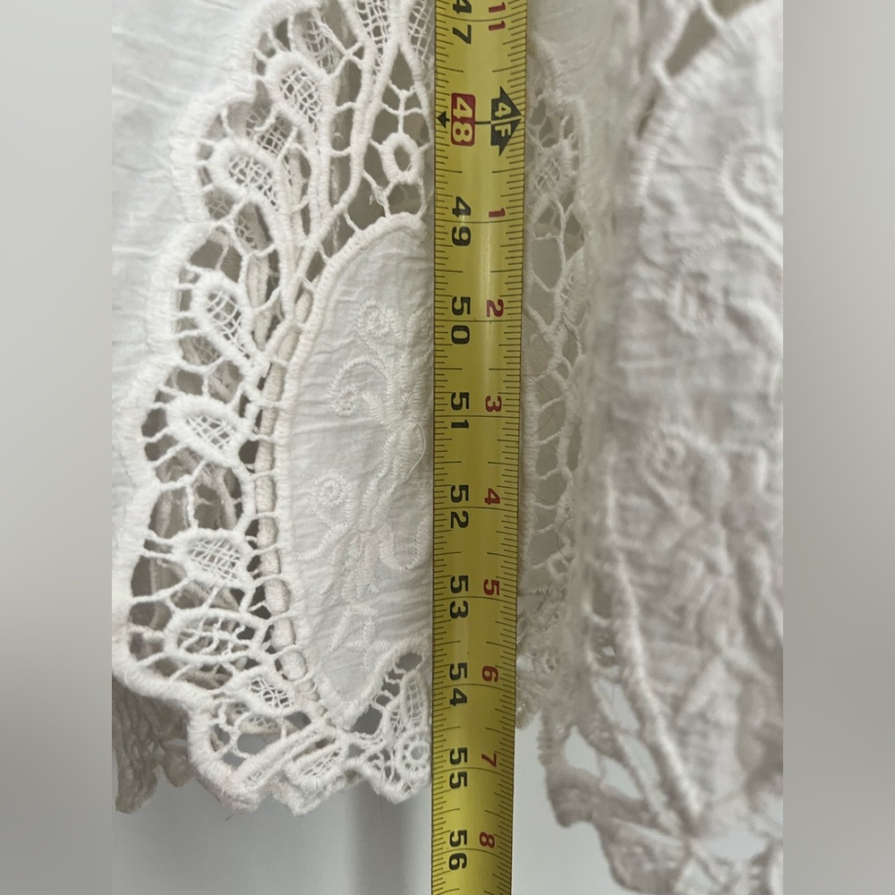 Anthropologie Ivory Lace Maxi Dress - Picture 13 of 16